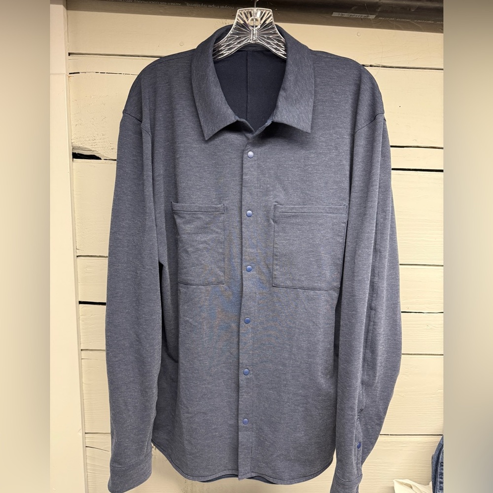 Blue Lululemon Soft knit overshirt